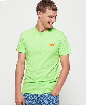 Superdry Orange Label Fluro Grit Férfi Pólók Zöld | WEPLR3915